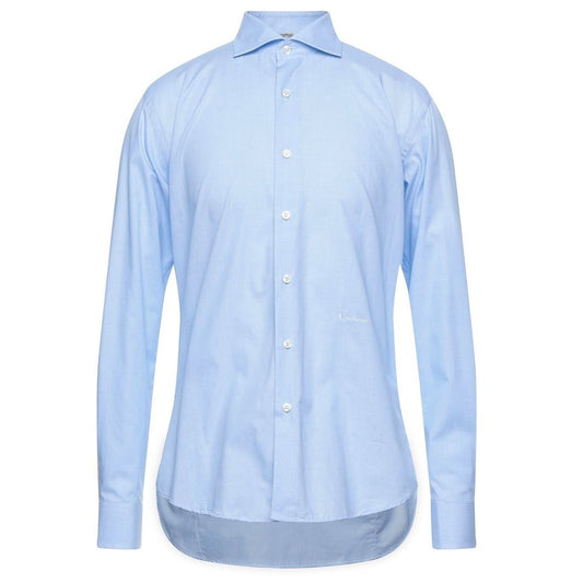 Chemise homme en coton bleu clair Aquascutum
