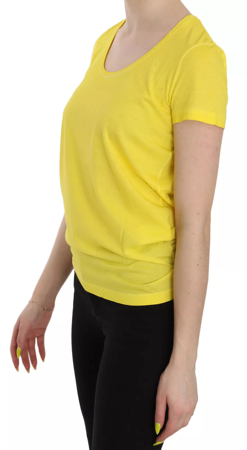 Dsquared² T-shirt Jaune à Col Rond et Manches Courtes - Blouse Authentique