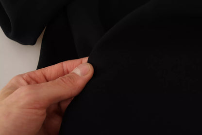 Robe longue noire à manches longues et fente latérale de Dsquared²