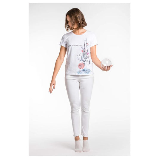 Top blanc en viscose pour femme de A.Tratti