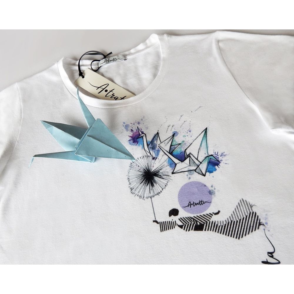 T-shirt blanc en viscose pour femme de A.Tratti