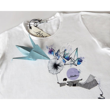 T-shirt blanc en viscose pour femme de A.Tratti