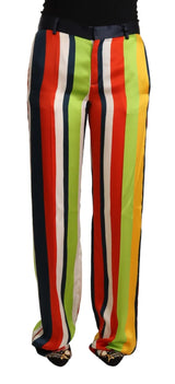 Pantalon droit à rayures multicolores Dsquared²