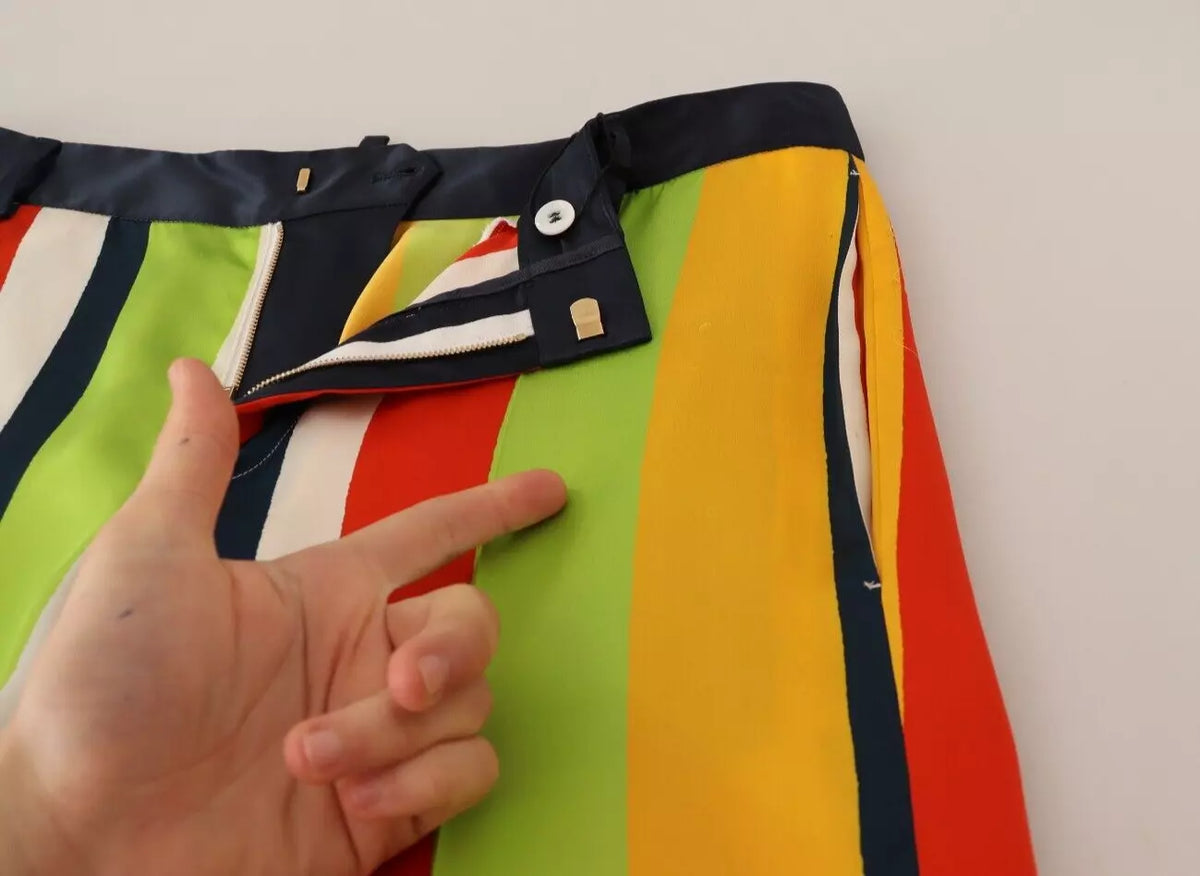 Pantalon droit à rayures multicolores Dsquared²