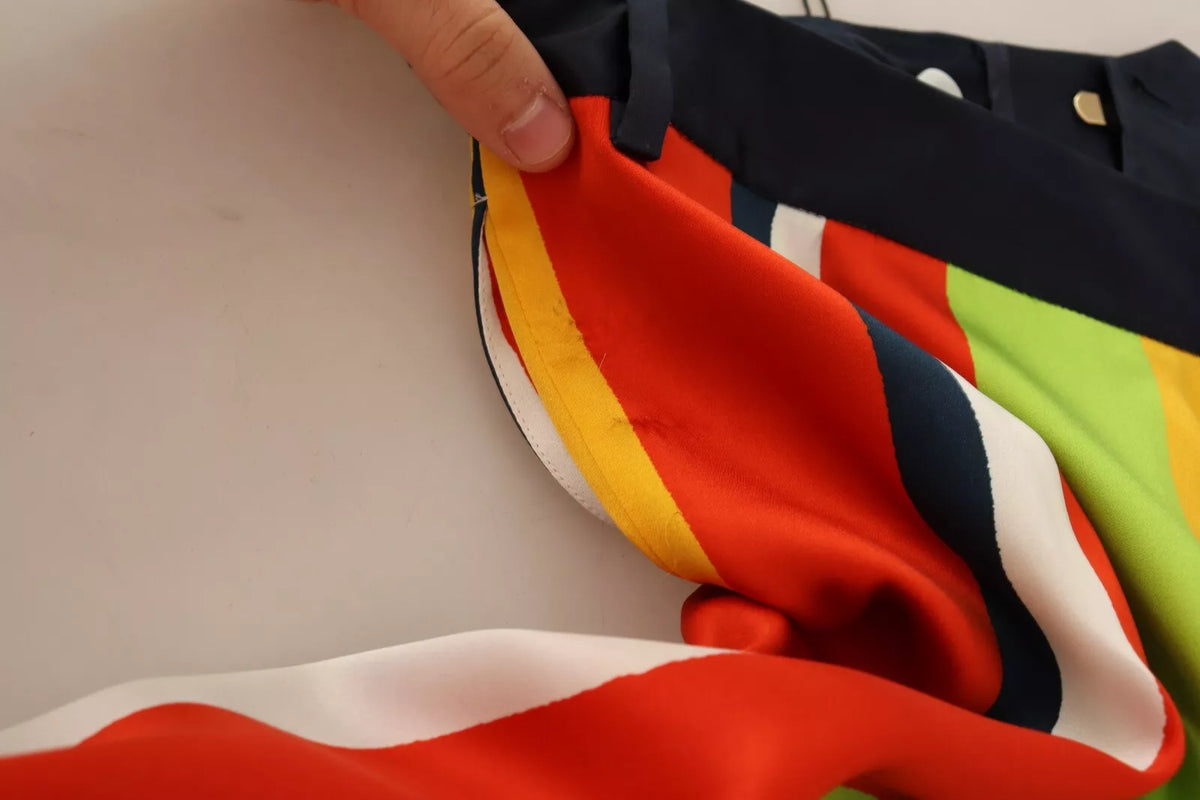 Pantalon droit à rayures multicolores Dsquared²