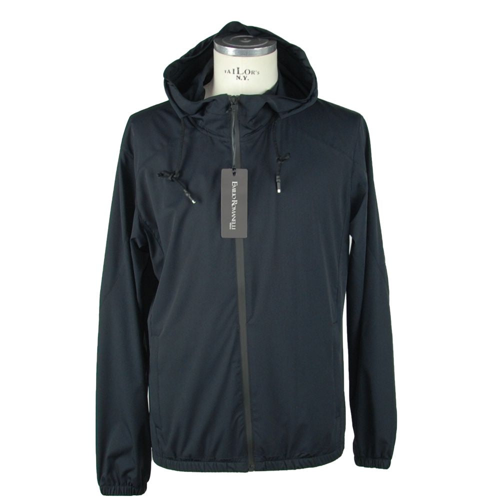 Veste noire en polyester pour homme de Emilio Romanelli