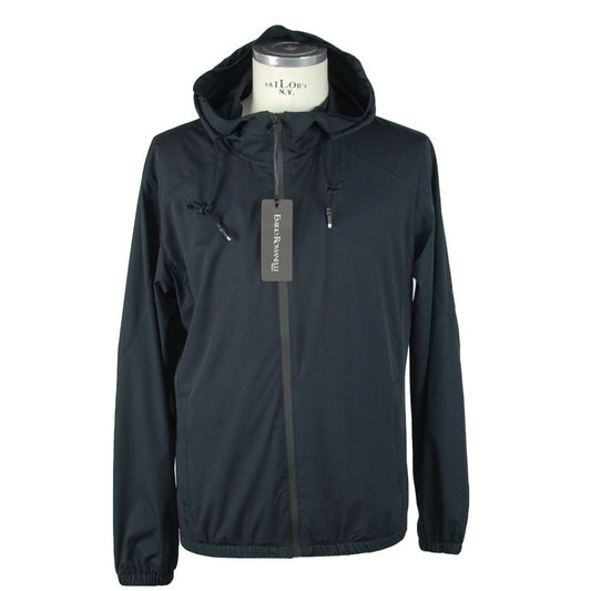 Veste noire en polyester pour homme de Emilio Romanelli
