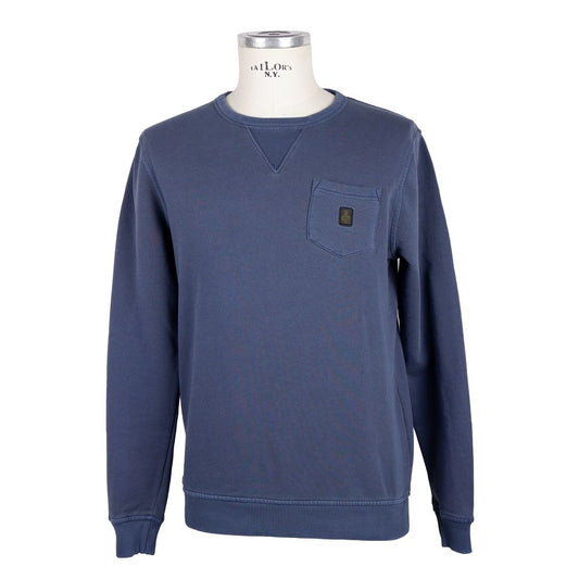 Pull en coton bleu pour homme Refrigiwear avec poche poitrine