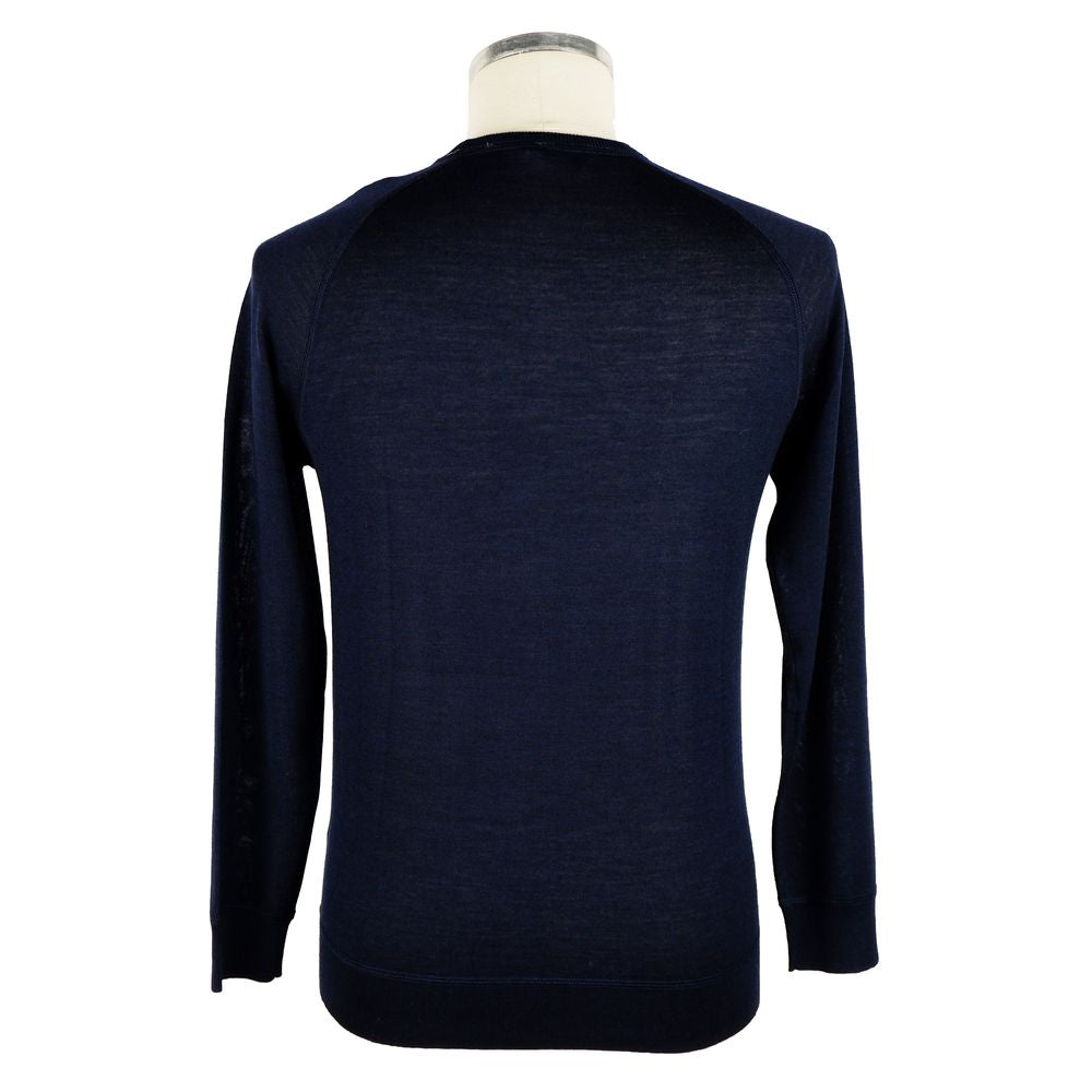 Pull en cachemire bleu pour homme d'Emilio Romanelli