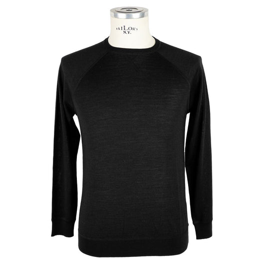 Pull en cachemire noir pour homme Emilio Romanelli