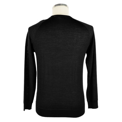 Pull en cachemire noir pour homme Emilio Romanelli