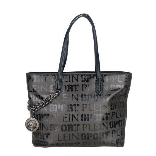 Sac cabas noir élégant Plein Sport avec logo imprimé