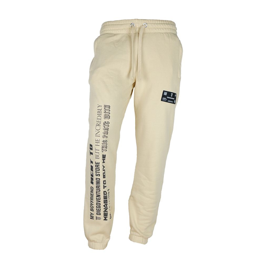 Pantalon de survêtement beige en coton pour homme de Diego Venturino