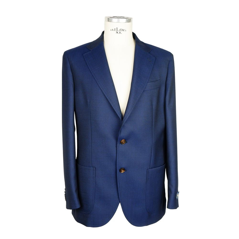 Blazer bleu en laine pour homme de Emilio Romanelli