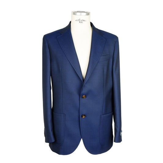 Blazer bleu en laine pour homme de Emilio Romanelli