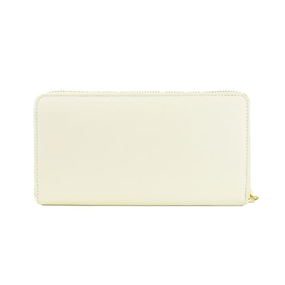Portefeuille Cavalli Class en cuir de veau blanc pour femme