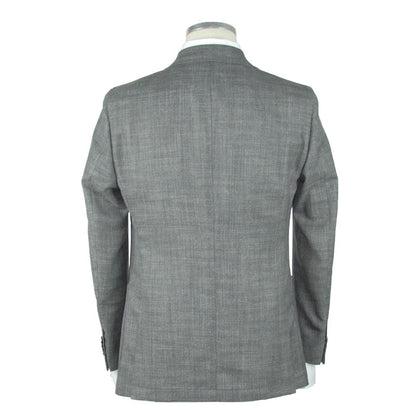 Blazer gris en laine pour homme de Emilio Romanelli