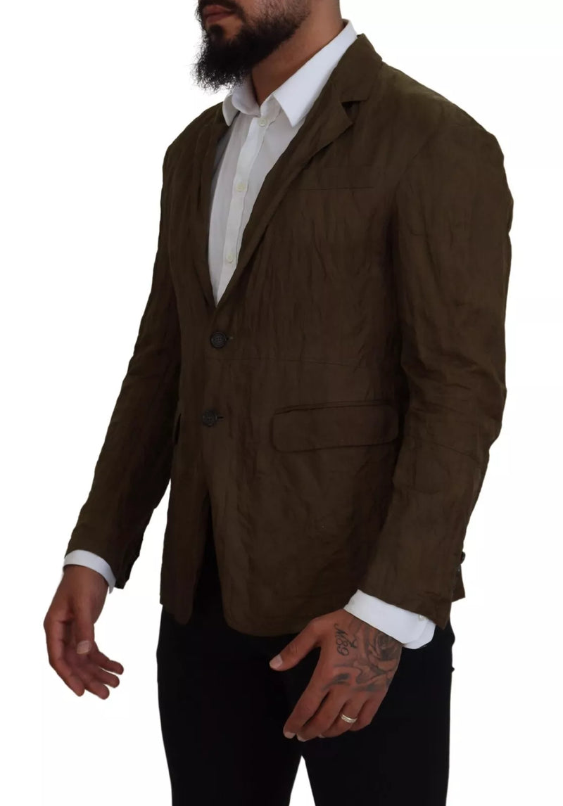 Veste blazer homme Dsquared² verte, à simple boutonnage