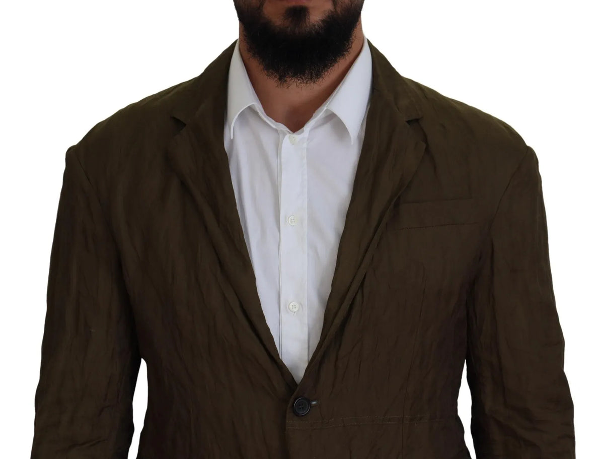 Veste blazer homme Dsquared² verte, à simple boutonnage