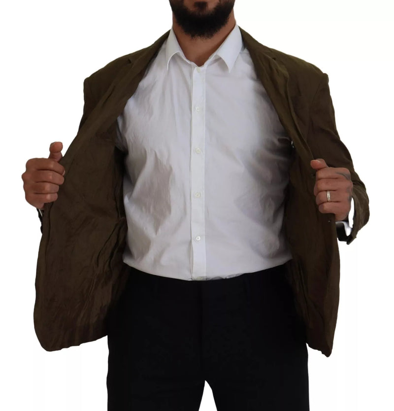 Veste blazer homme Dsquared² verte, à simple boutonnage