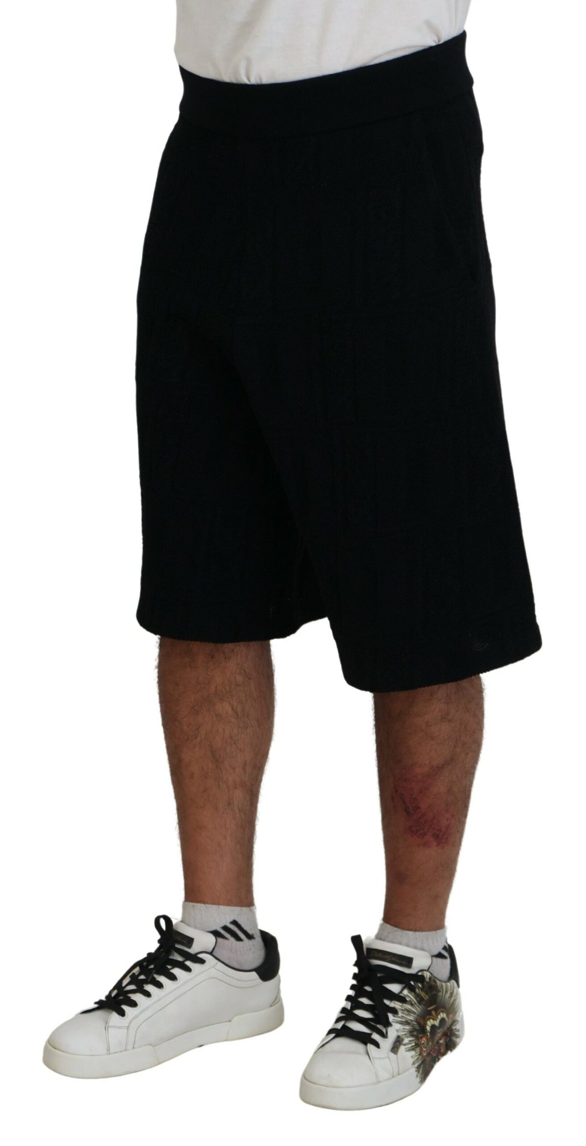 Short Bermuda décontracté noir uni à enfiler pour homme Dsquared²