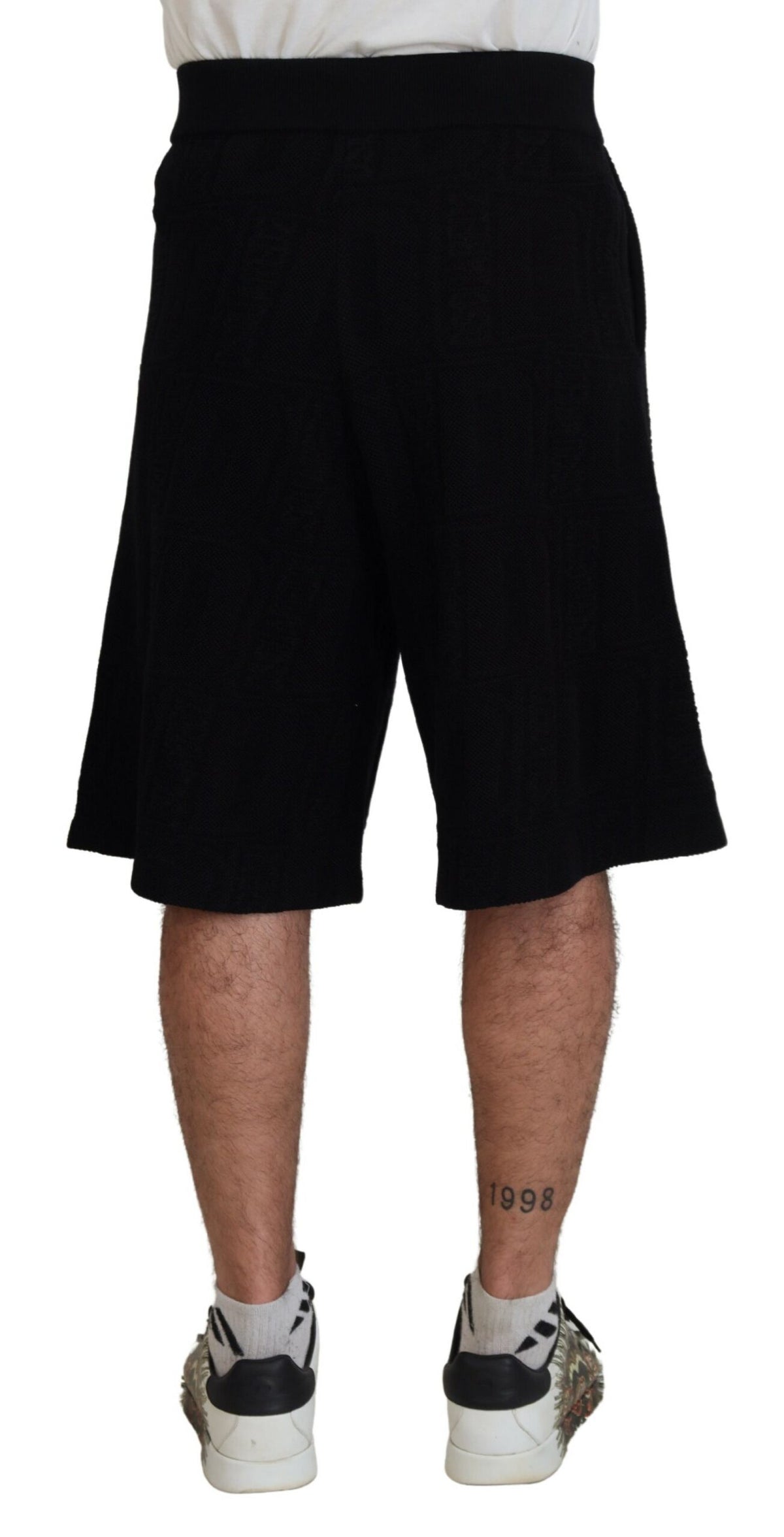 Short Bermuda décontracté noir uni à enfiler pour homme Dsquared²