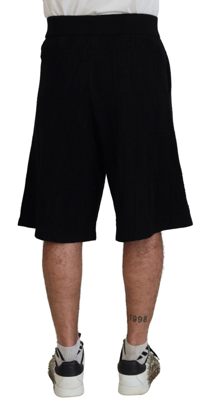 Short Bermuda décontracté noir uni à enfiler pour homme Dsquared²