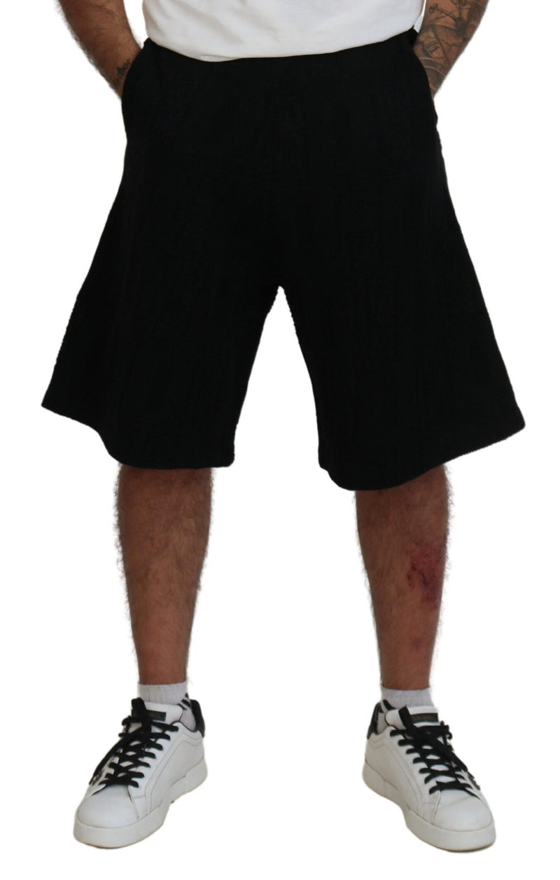 Short Bermuda décontracté noir uni à enfiler pour homme Dsquared²