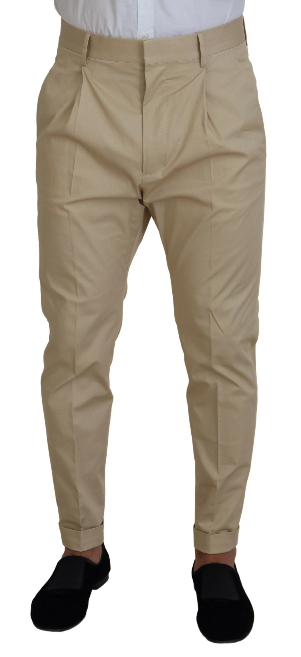 Dsquared² CIPRO Costume Beige en Coton à Deux Pièces