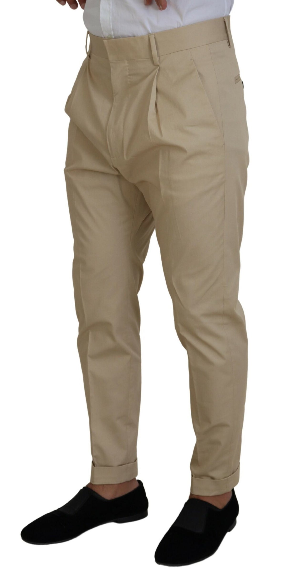Dsquared² CIPRO Costume Beige en Coton à Deux Pièces