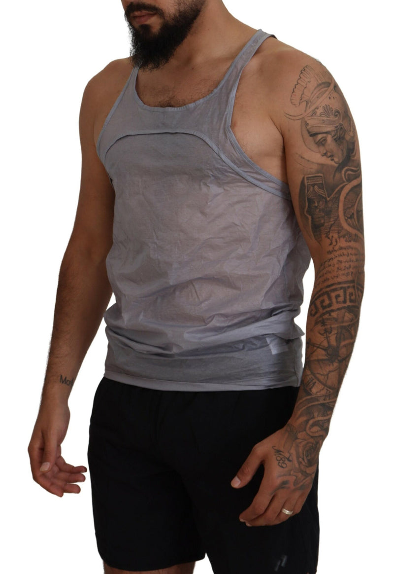 Débardeur homme en coton gris clair sans manches Dsquared²