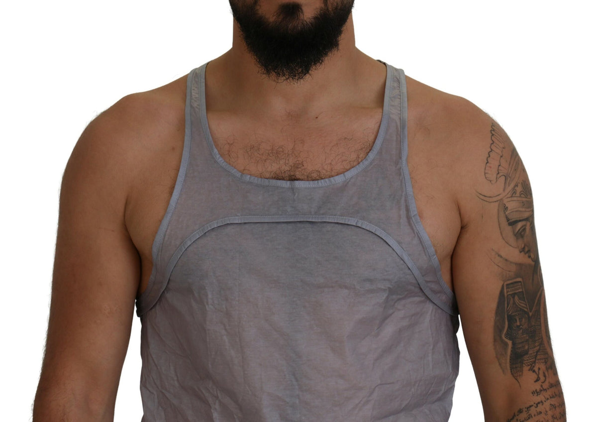 Débardeur homme en coton gris clair sans manches Dsquared²