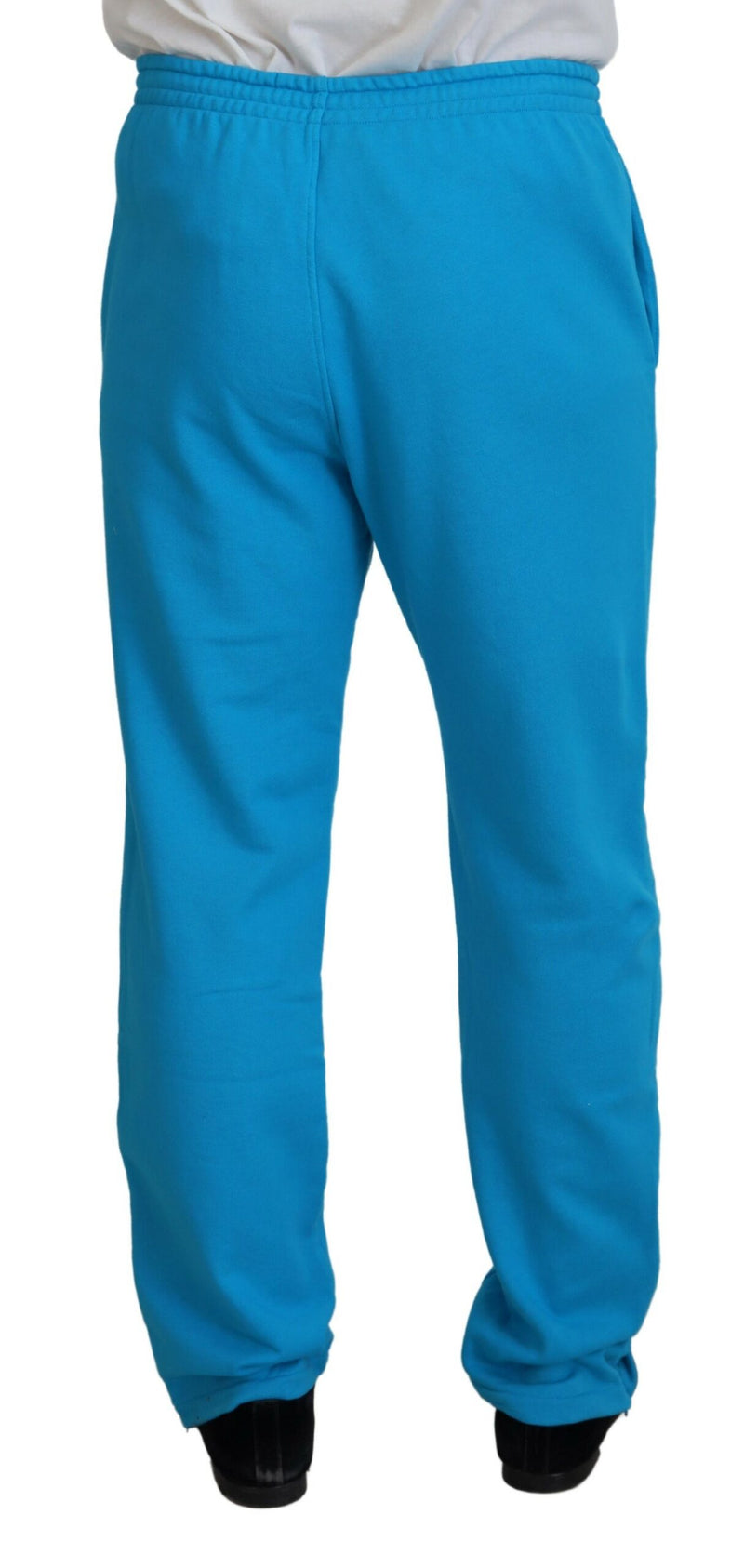 Pantalon décontracté Dsquared² en coton bleu clair avec imprimé du logo.