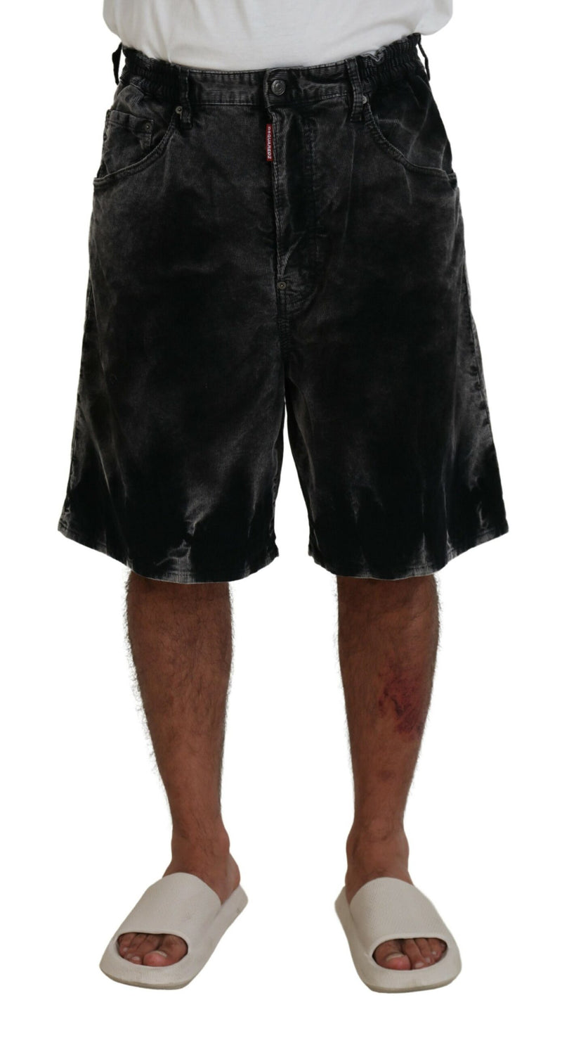 Shorts Bermuda en sergé de coton gris de Dsquared²