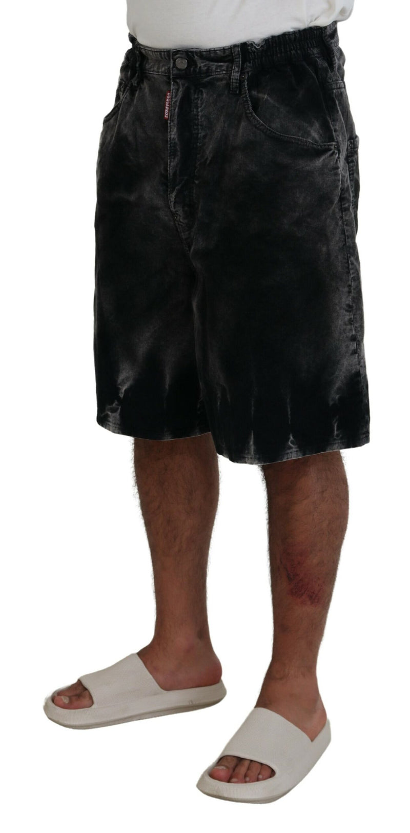 Shorts Bermuda en sergé de coton gris de Dsquared²