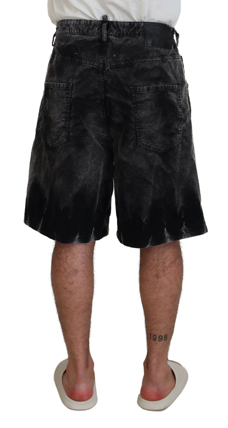 Shorts Bermuda en sergé de coton gris de Dsquared²