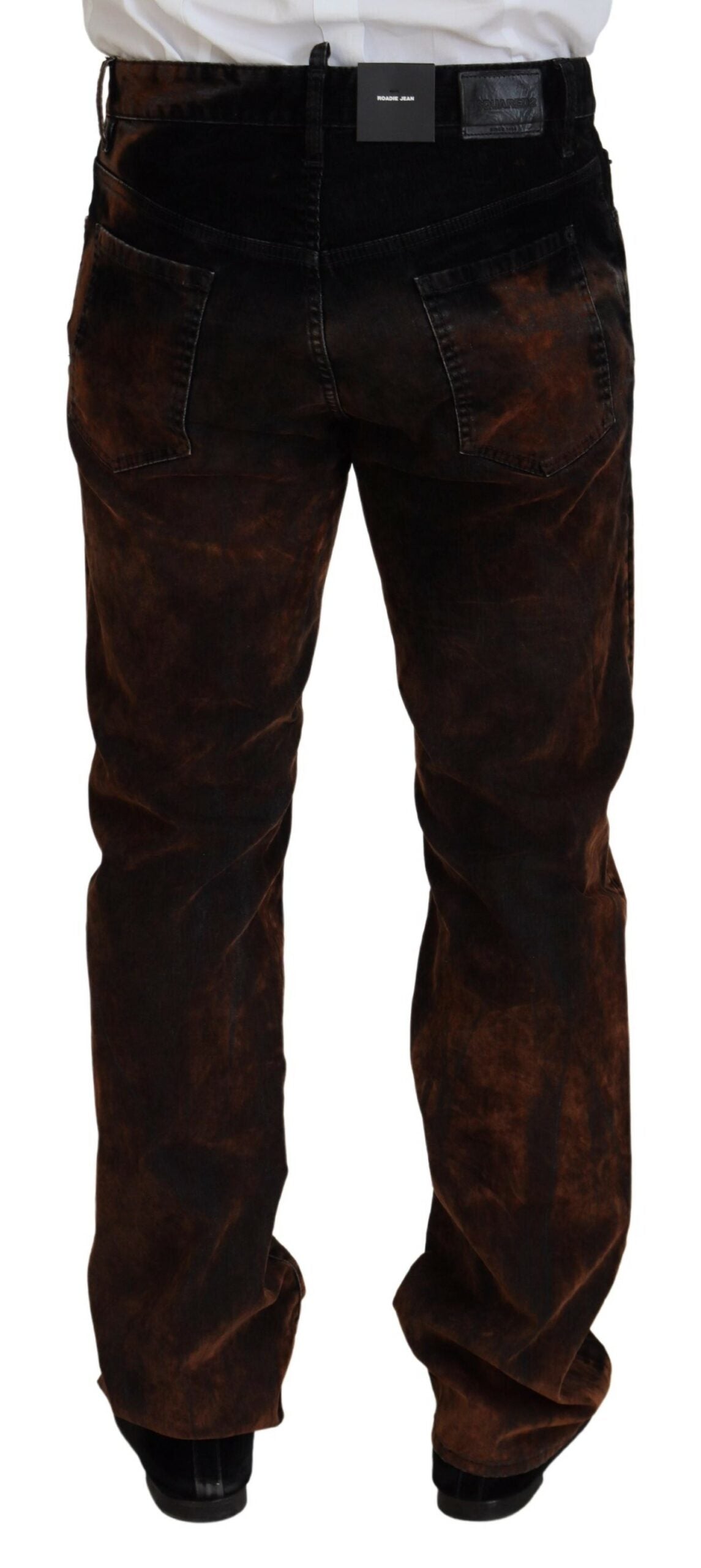 Dsquared² Jeans décontractés en coton droit, couleur brun lavé