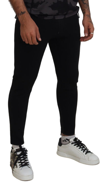 Pantalon slim à imprimé logo en polyamide avec logo au dos de Dsquared²