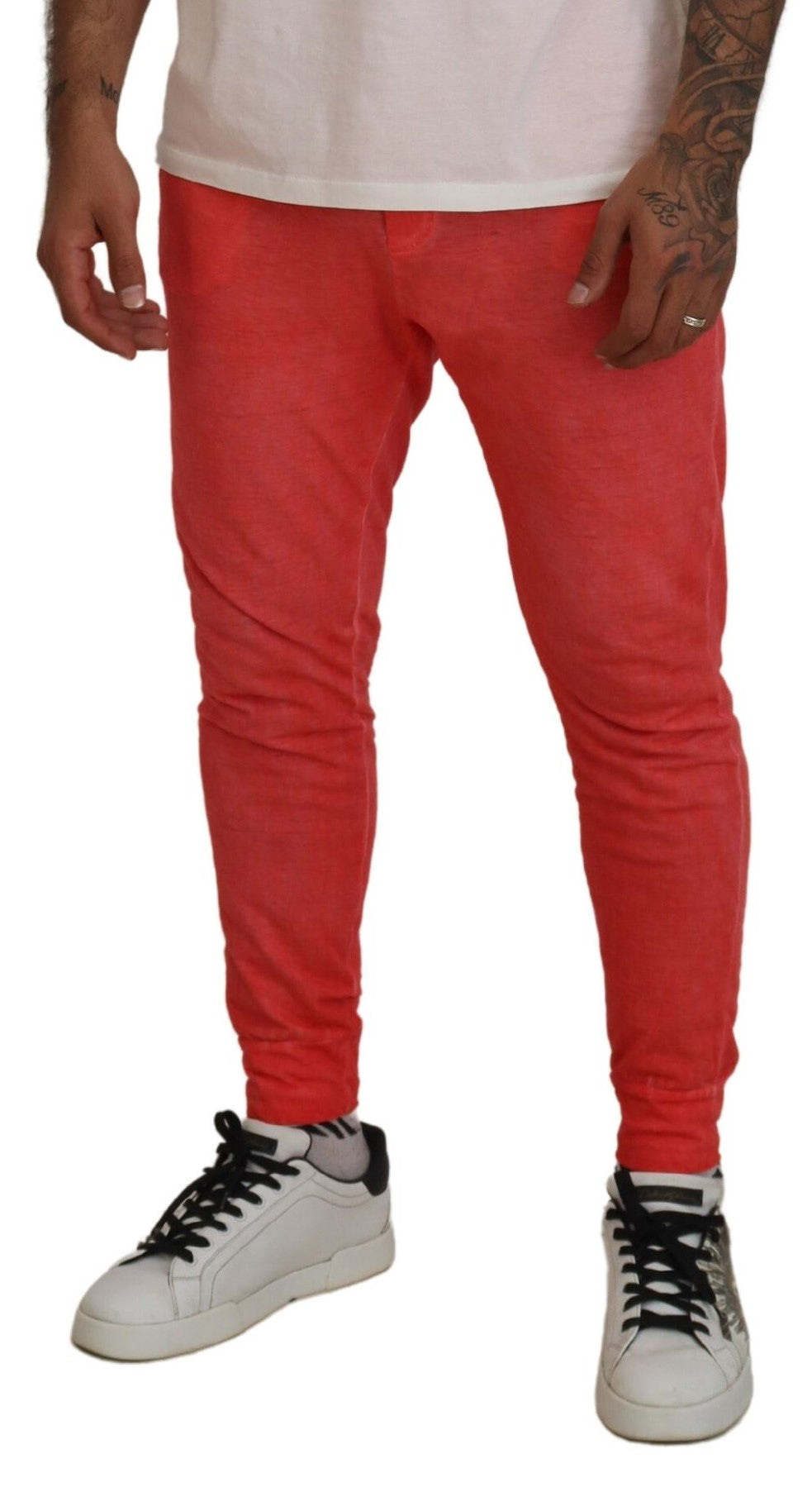 Pantalon de Nuit Orange en Coton Élastique Dsquared²