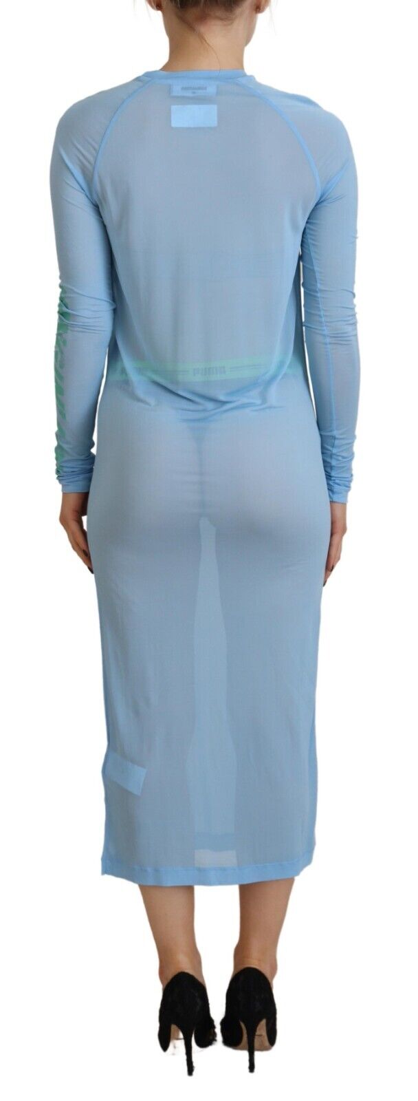 Dsquared² Robe Longue en Viscose Imprimée Bleue