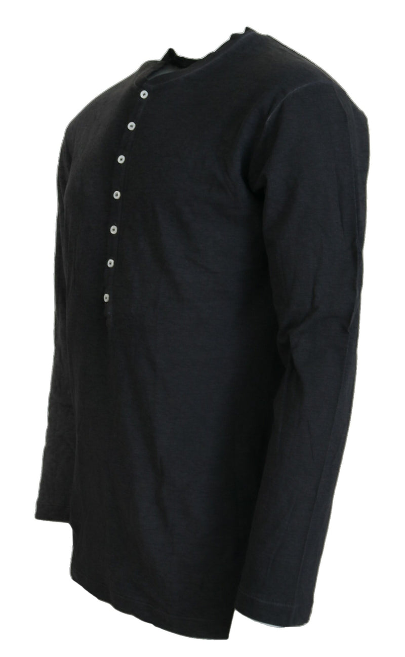 Pull en coton et lin noir à manches longues de Dsquared²