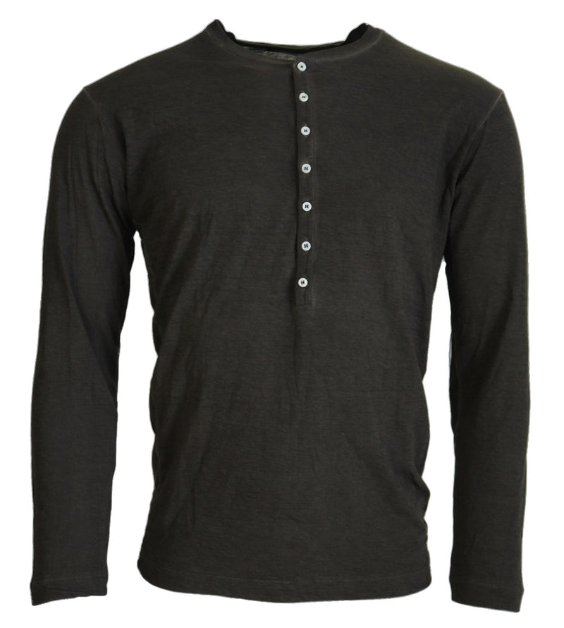 Pull en coton et lin gris à manches longues de Dsquared²