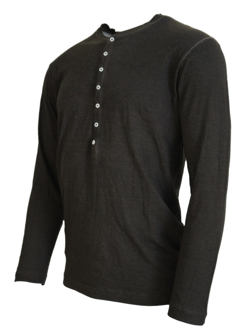 Pull en coton et lin gris à manches longues de Dsquared²