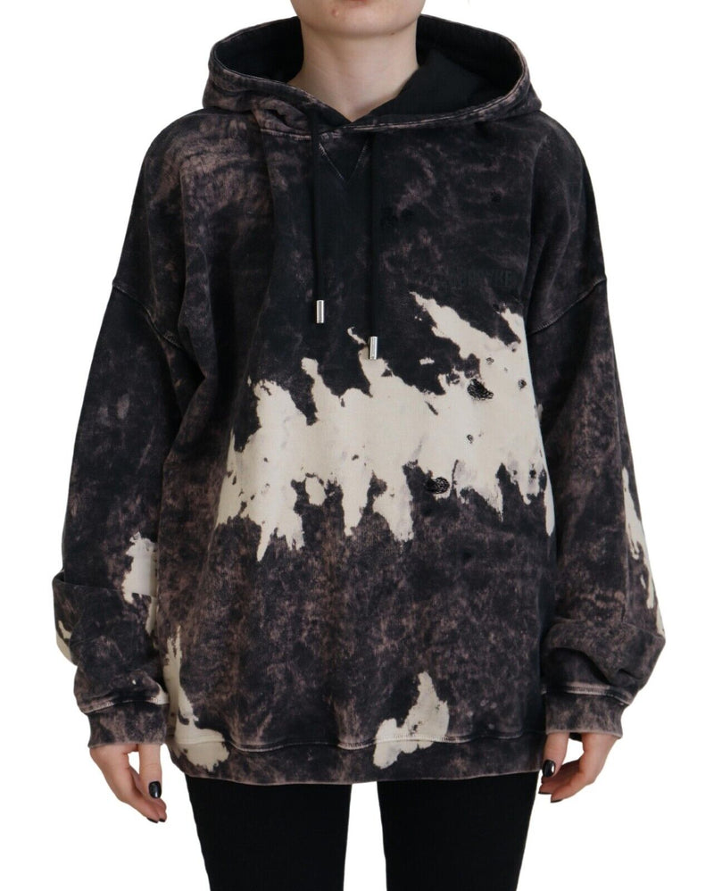 Dsquared² Multicolor Dye Cotton Hoodie Sweatshirt