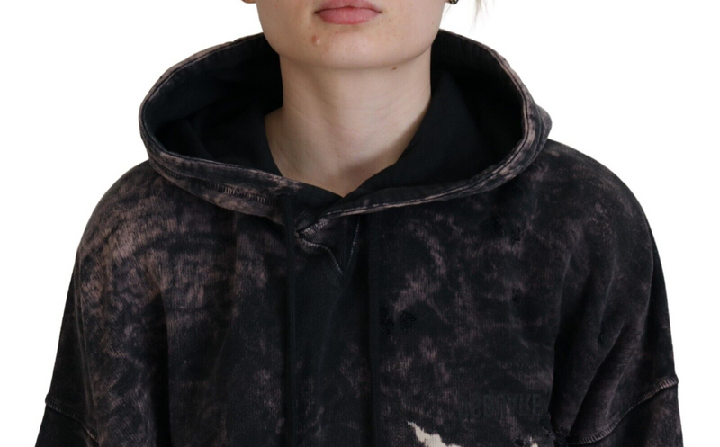 Dsquared² Multicolor Dye Cotton Hoodie Sweatshirt