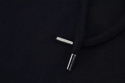 Dsquared² Black Tie Dye Cotton Hooded Sweatshirt Sweater