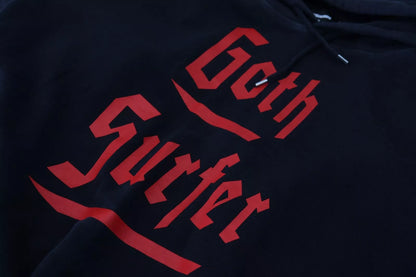 Dsquared² Zwarte katoenen gebreide herenpruik met opdruk en capuchon