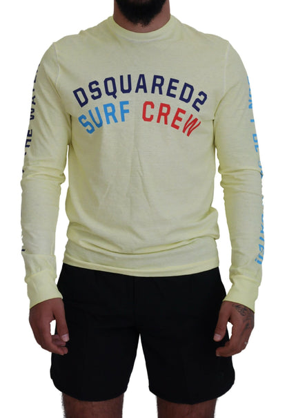 Dsquared² Geel Kleurrijk Bedrukt T-shirt met Lange Mouwen
