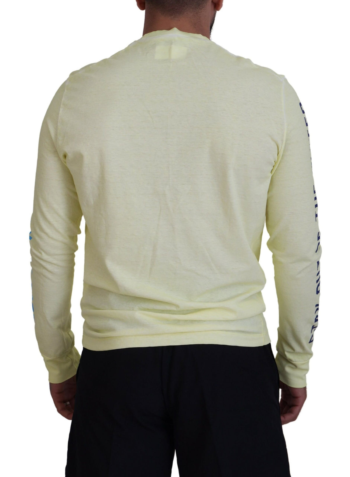T-shirt à manches longues Dsquared² jaune à imprimé coloré