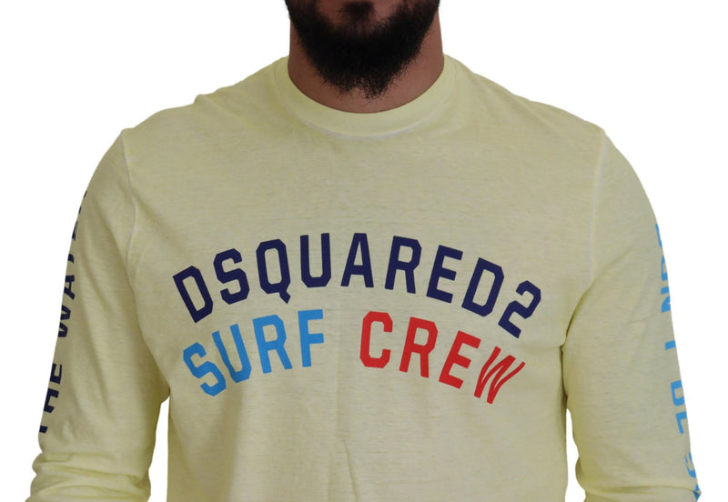 T-shirt à manches longues Dsquared² jaune à imprimé coloré